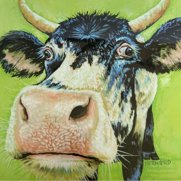 Cow Glass Cutting Board, Farm House Cheese Tray, Cute Cow Tray Cow Named… - Picture 4 of 6